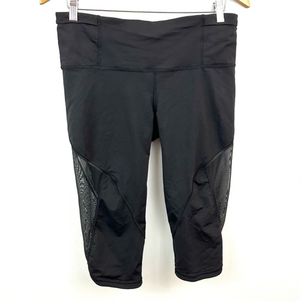 Lululemon Black Workout Capri Leggings Size 10 Activewear Gym Athletic